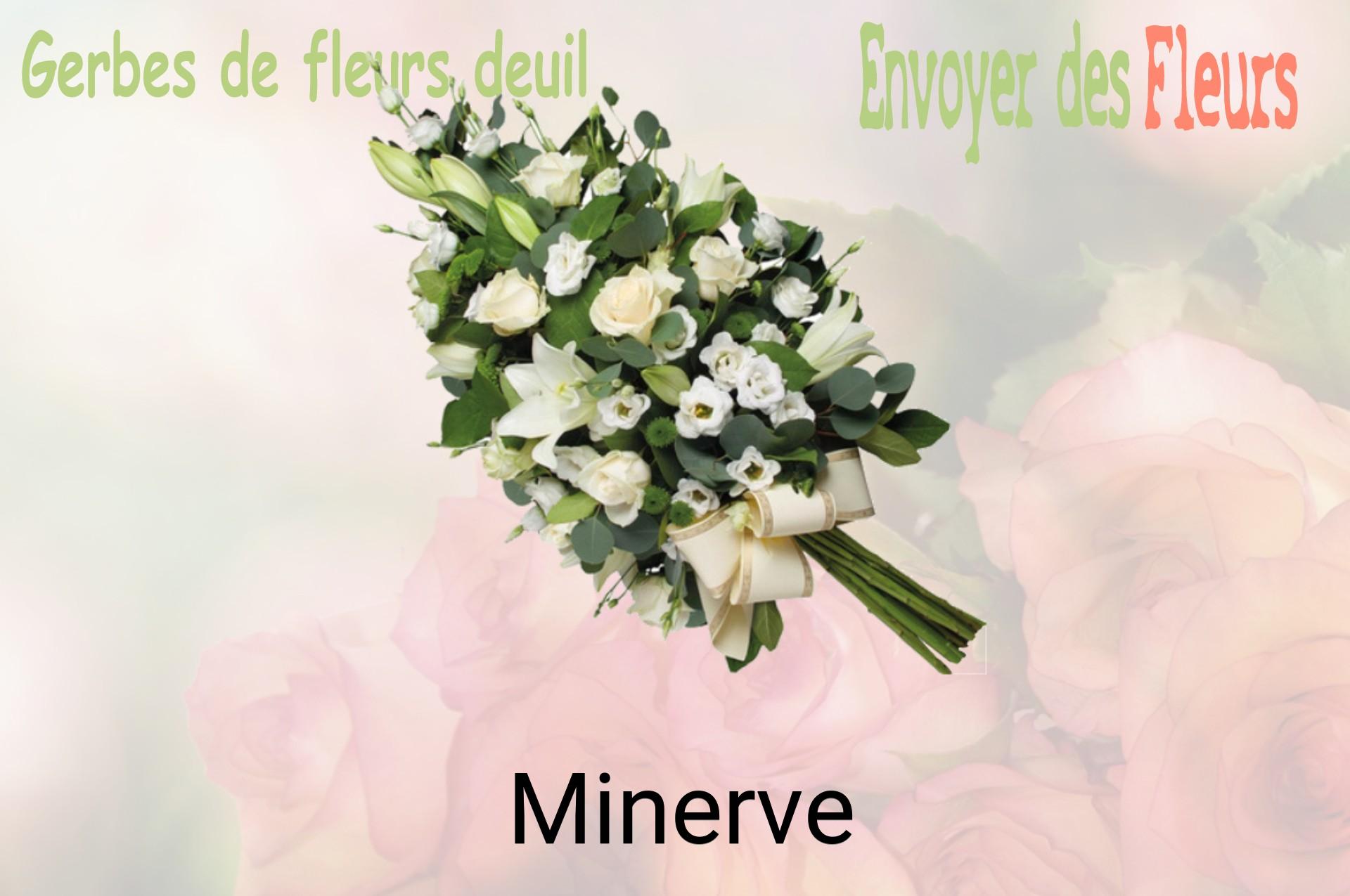 Gerbe de fleurs de deuil livrée à Minerve